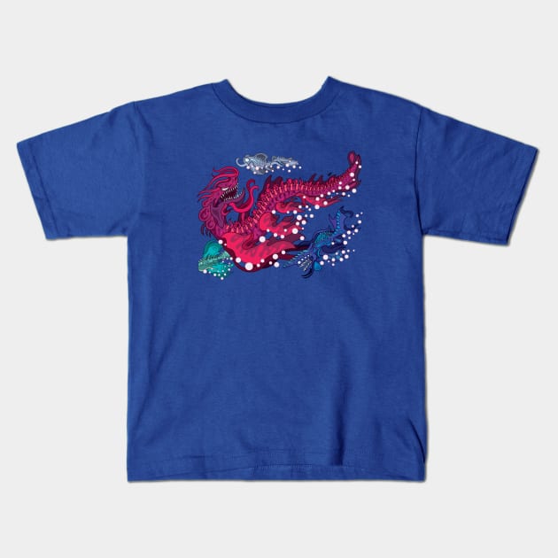 Sea of Fantisca Kids T-Shirt by Munchbud Ink